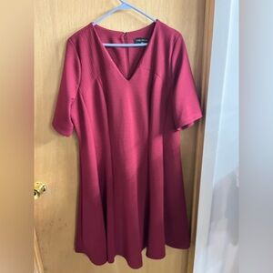 Lane Bryant Women's Burgundy Midi Dress